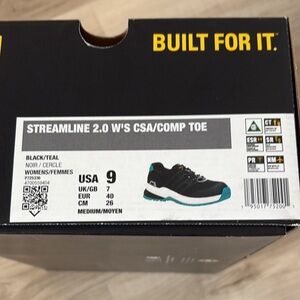 Streamline 2.0 Women's Black Teal CSA/Composite Toe Work Shoe